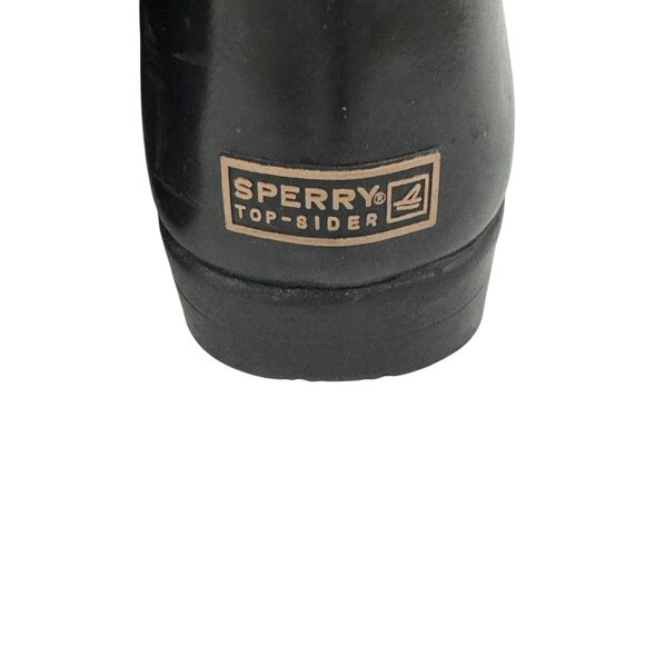 Sperry Top Sider Waterproof Rubber Boots‎ Black Womens Size 8 Quilted Nellie - Picture 5 of 8